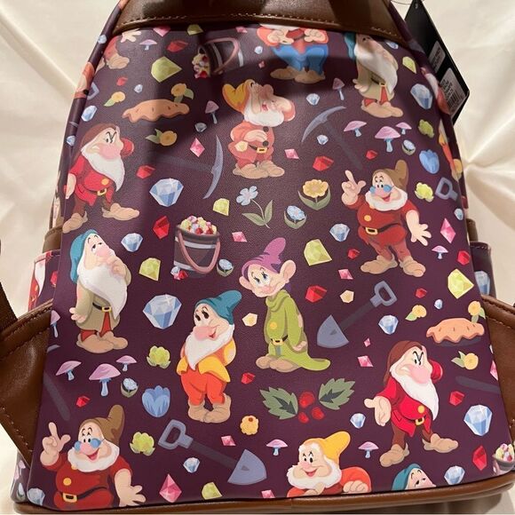 Loungefly Disney Snow White and the Seven Dwarfs 85th Anni Mini Backpack NWT - Picture 9 of 10